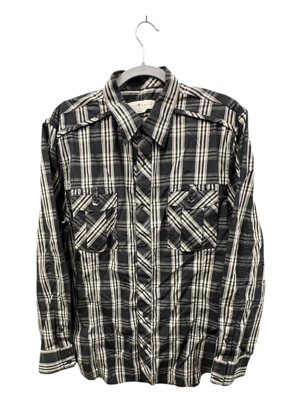 Five Four Black & White Plaid Button-Down Shirt